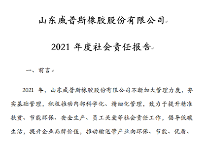 2021年度社會責（zé）任報告